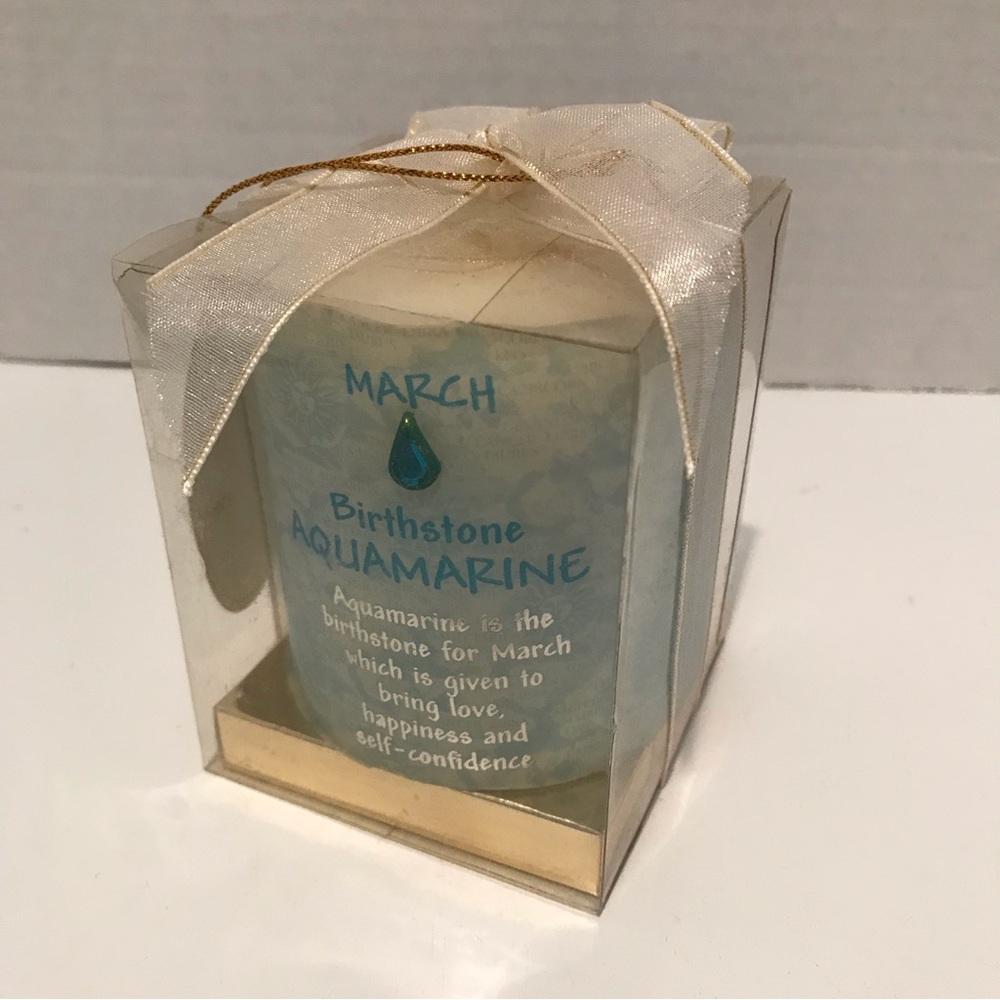 March BIRTHSTONE CANDLE - aquamarine